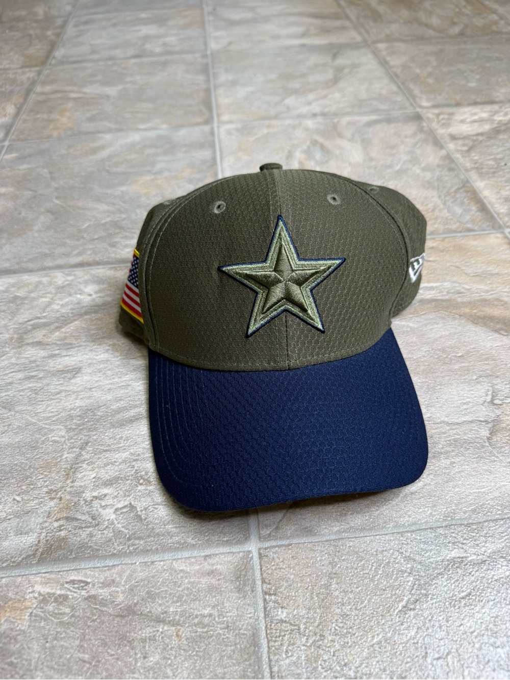 New Era Olive Green & Navy Star Patch Cap